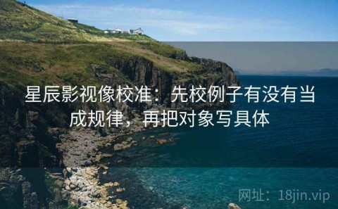 星辰影视像校准：先校例子有没有当成规律，再把对象写具体