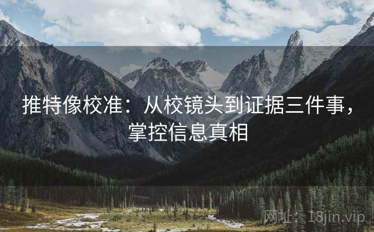 推特像校准：从校镜头到证据三件事，掌控信息真相